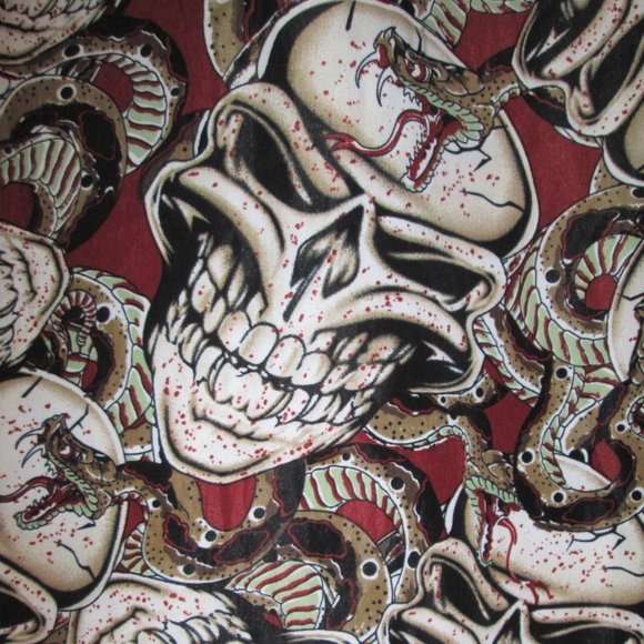boys skull shirt snakes black skeletons size 14 16 - Picture 1 of 3